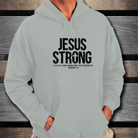 christian strong men's hoodie.